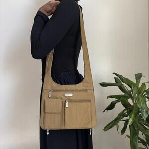 Vintage Baggallini cargo crossbody olive earth tone bag